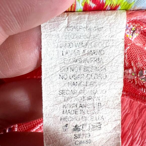 Uno Core Womens Blouse Top Sleeveless Pullover Sequin Nearly Sheer Pink Medium - Picture 10 of 10